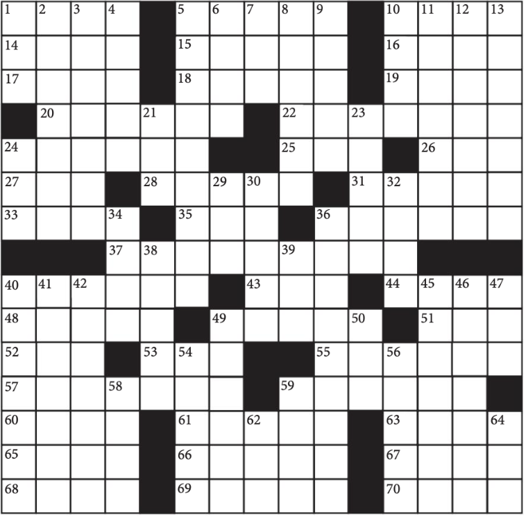 December 2023 Crossword